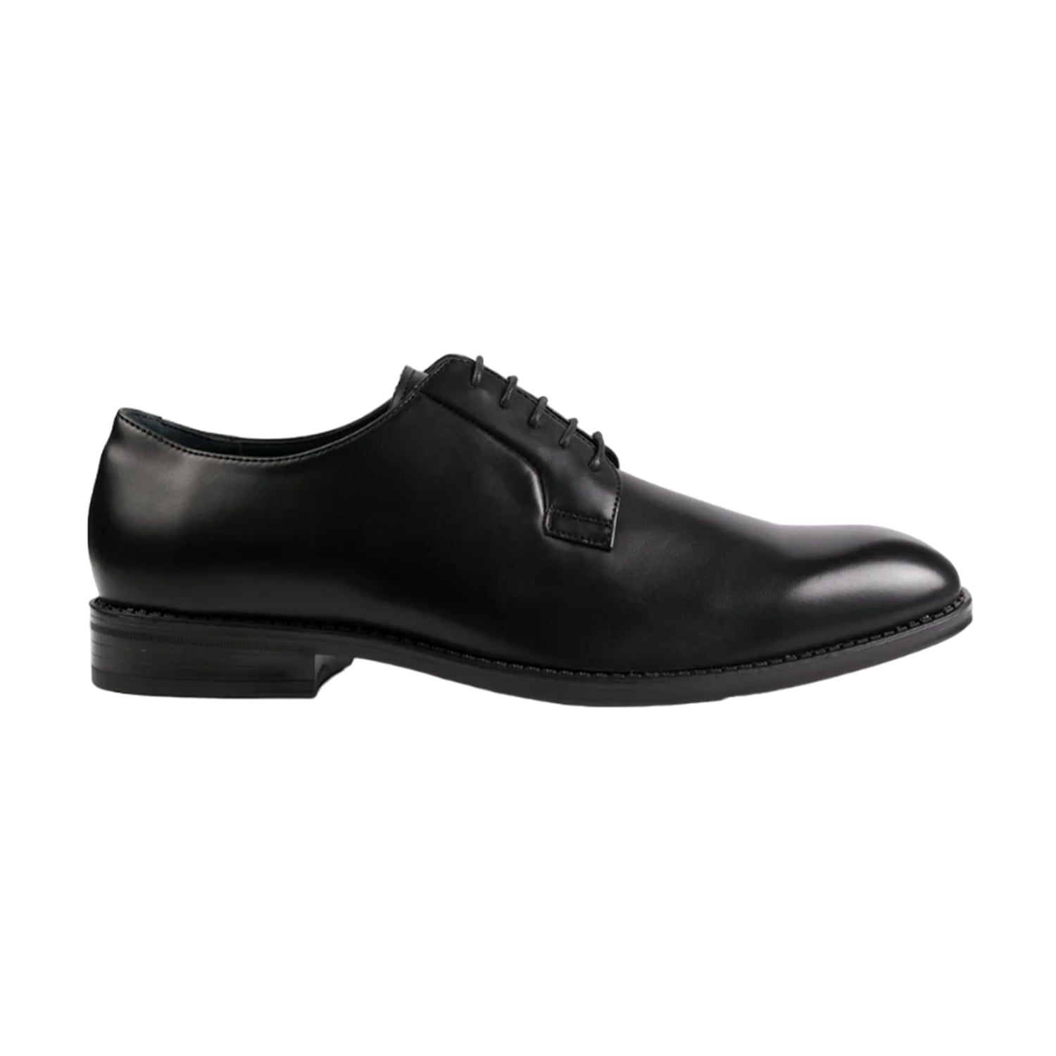 Black - Back - Where´s That From Mens PU Lace Up Derby Shoes
