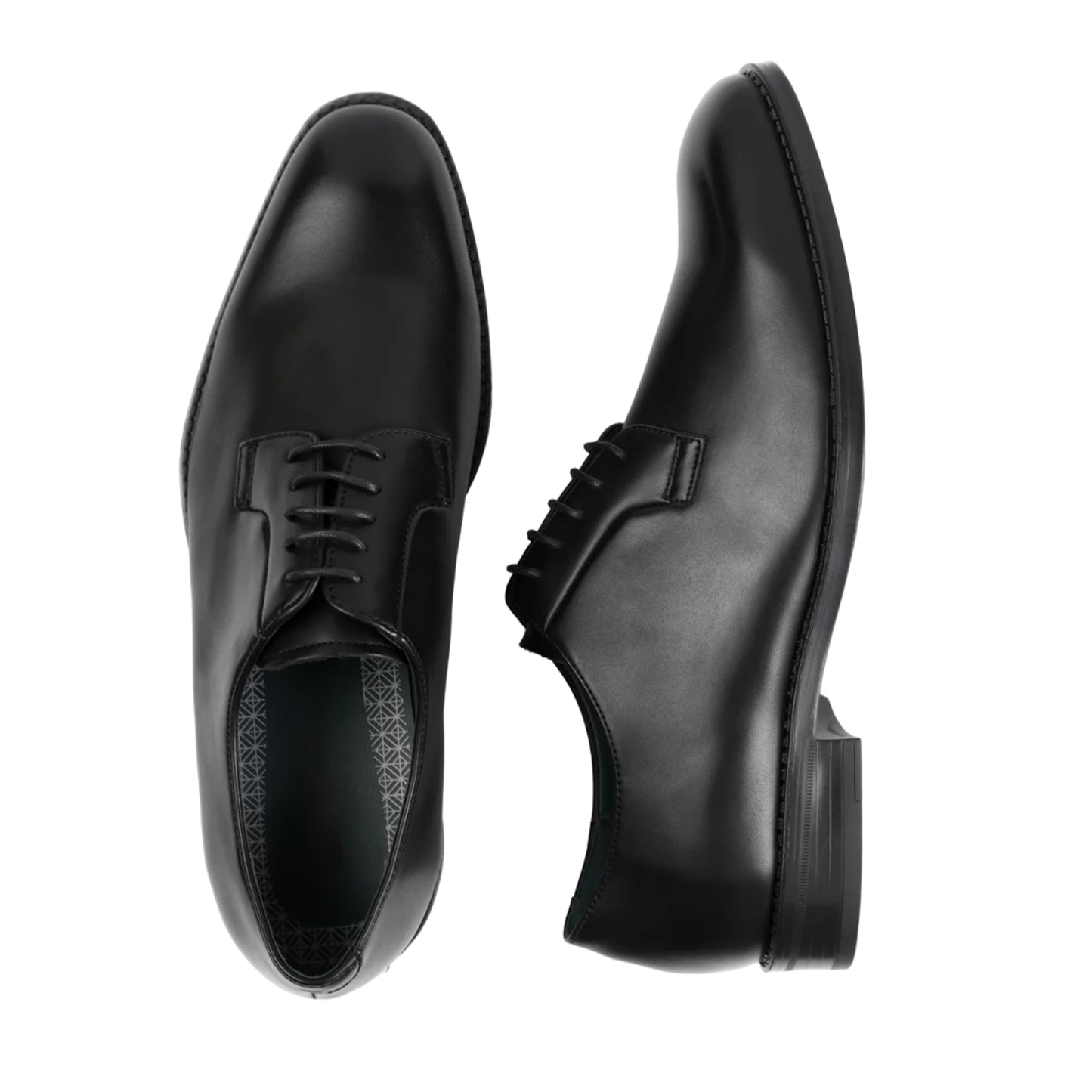 Black - Side - Where´s That From Mens PU Lace Up Derby Shoes