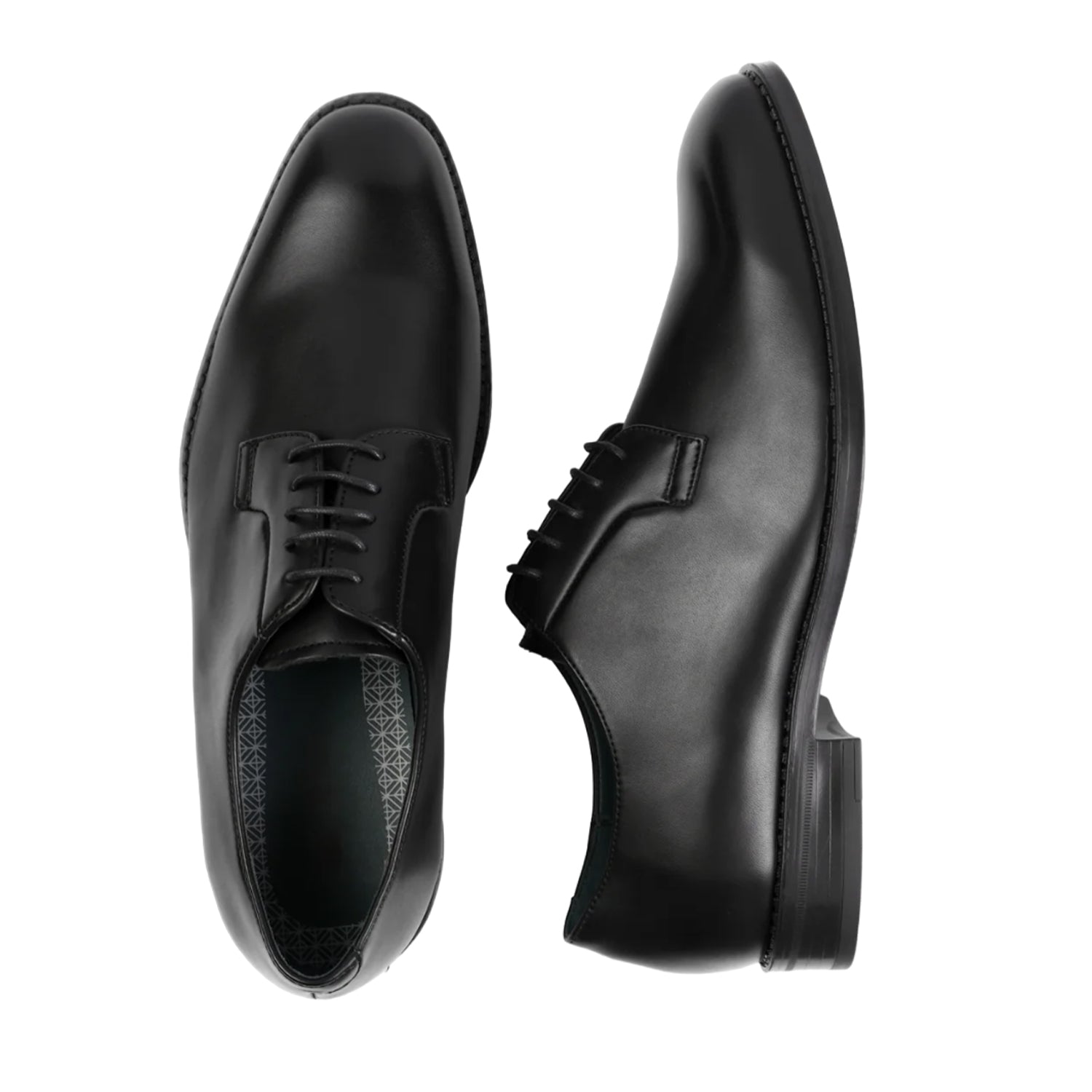 Black - Side - Where´s That From Mens PU Lace Up Derby Shoes