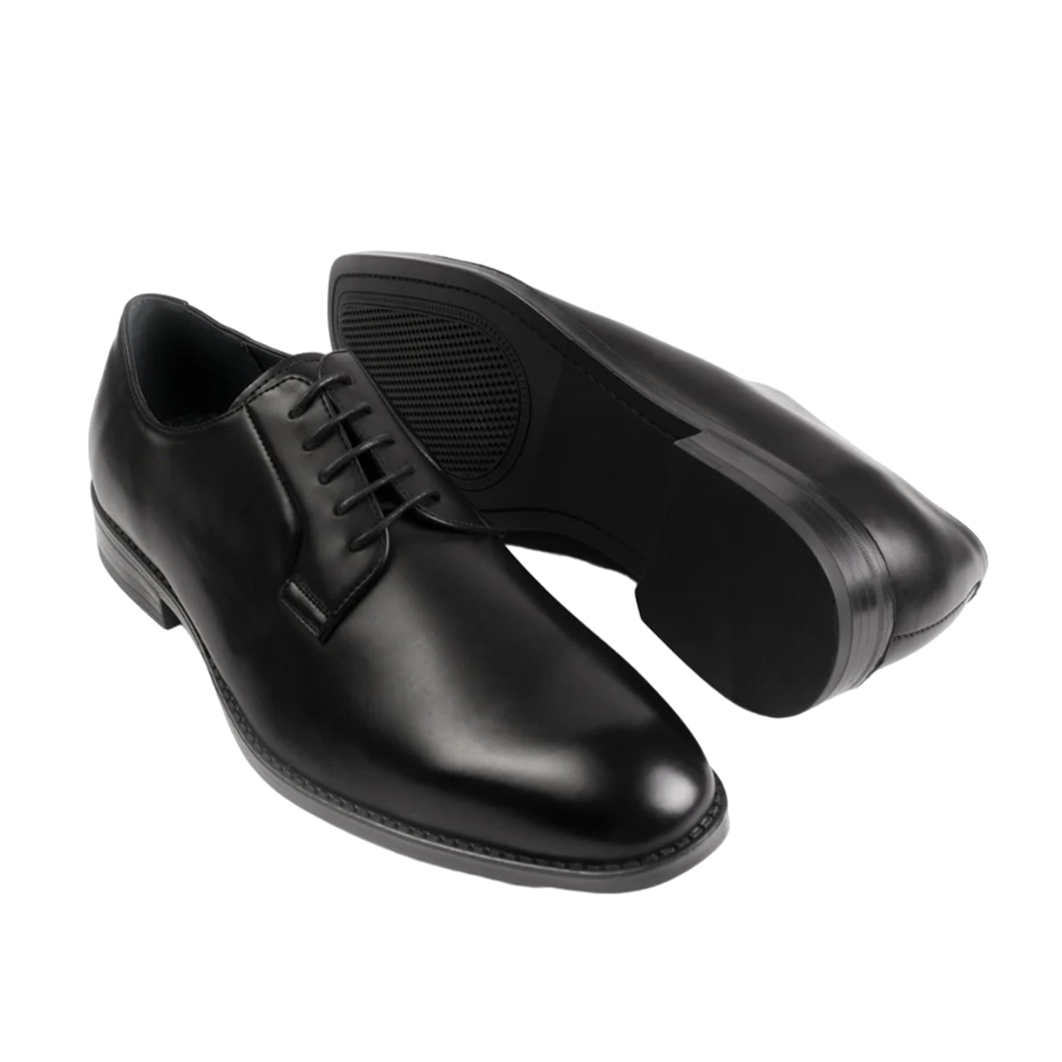 Black - Lifestyle - Where´s That From Mens PU Lace Up Derby Shoes