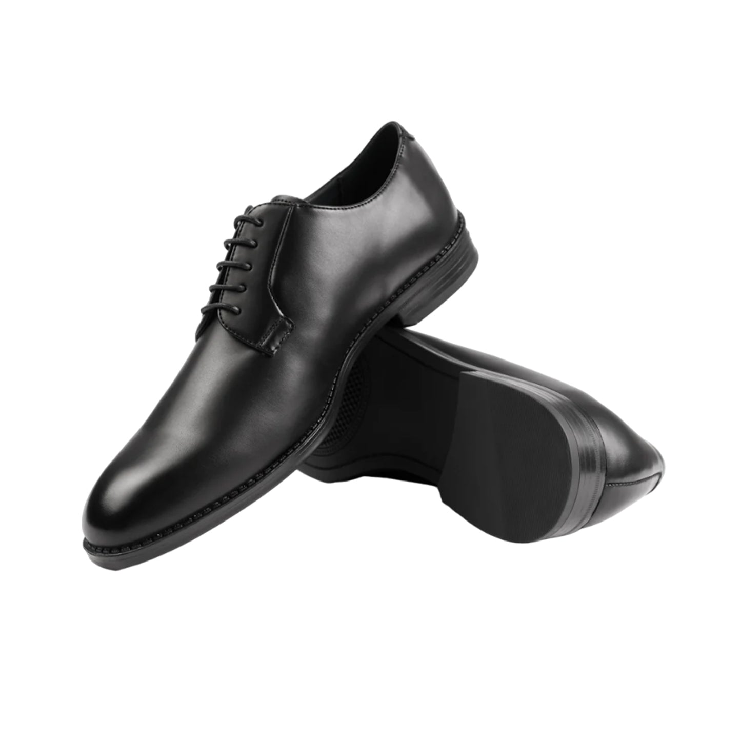Black - Pack Shot - Where´s That From Mens PU Lace Up Derby Shoes
