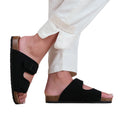 Black - Lifestyle - Where´s That From Womens-Ladies Willow Nubuck Buckle Detail Flat Sandals