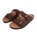 Brown - Front - Where´s That From Womens-Ladies Willow Nubuck Buckle Detail Flat Sandals