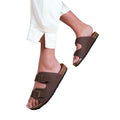 Brown - Side - Where´s That From Womens-Ladies Willow Nubuck Buckle Detail Flat Sandals