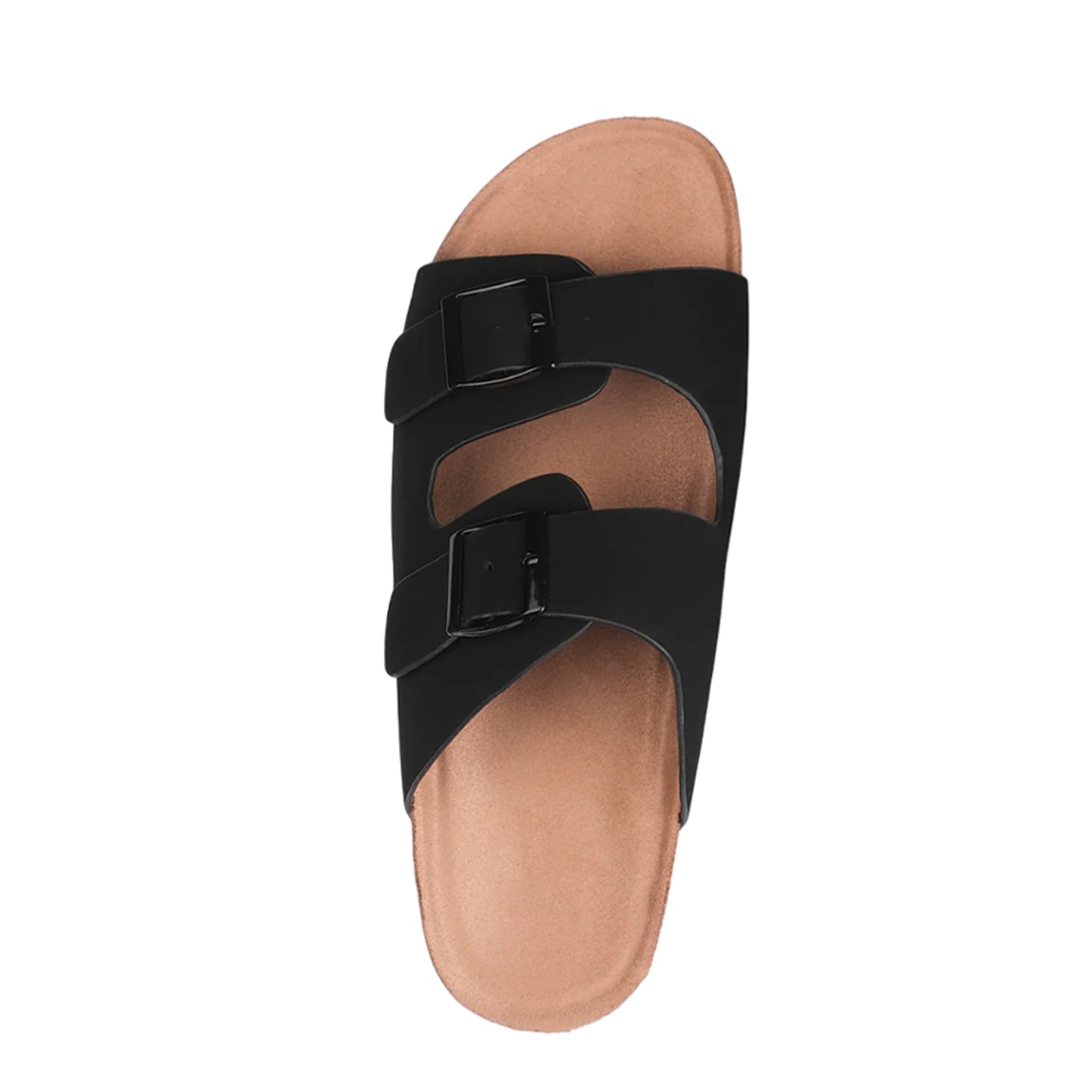 Black - Front - Where´s That From Womens-Ladies Willow Nubuck Buckle Detail Flat Sandals