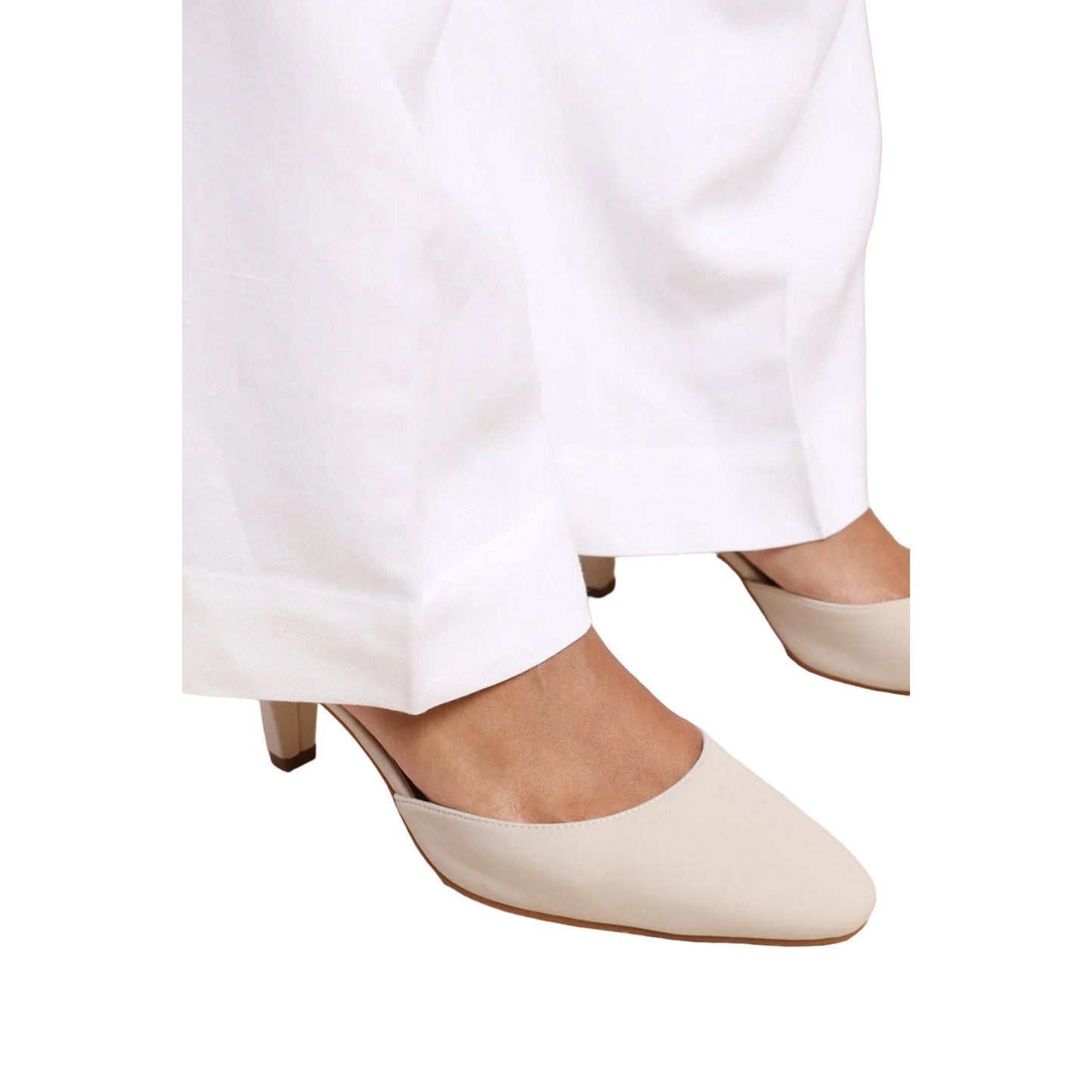 Cream - Side - Where´s That From Womens-Ladies Kansas Sling Back Wide High Heels