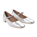 Silver - Back - Where´s That From Womens-Ladies Minsk Metallic PU Buckle Detail Low Heel Pumps