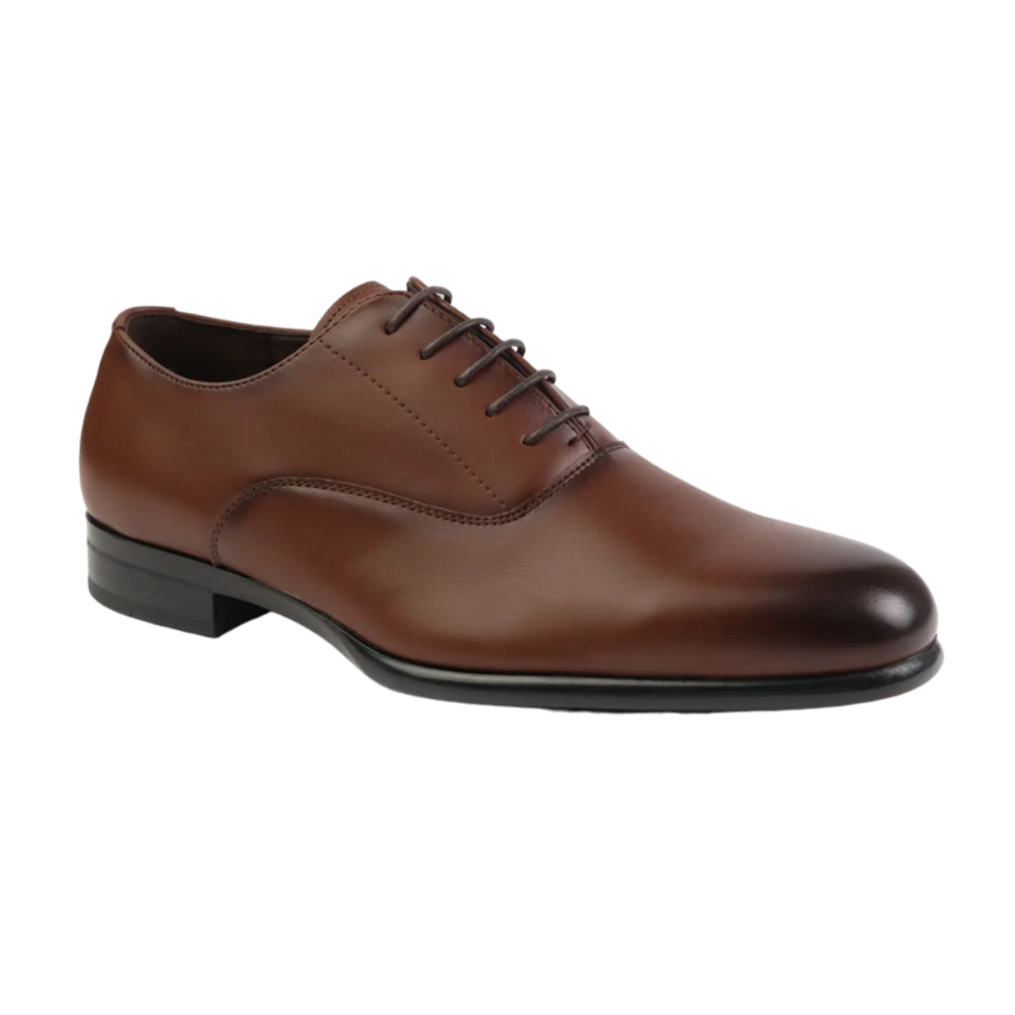 Brown - Front - Where´s That From Mens Ryan Faux Leather Lace Up Oxford Shoes