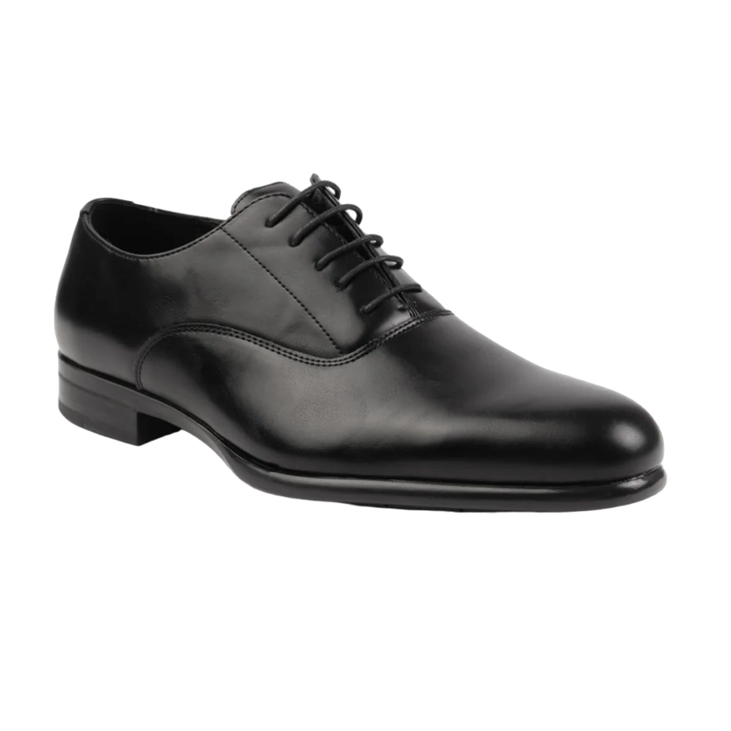Black - Front - Where´s That From Mens Ryan Faux Leather Lace Up Oxford Shoes