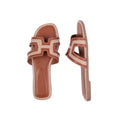 Tan - Front - Where´s That From Womens-Ladies PU Wide Flat Sandals