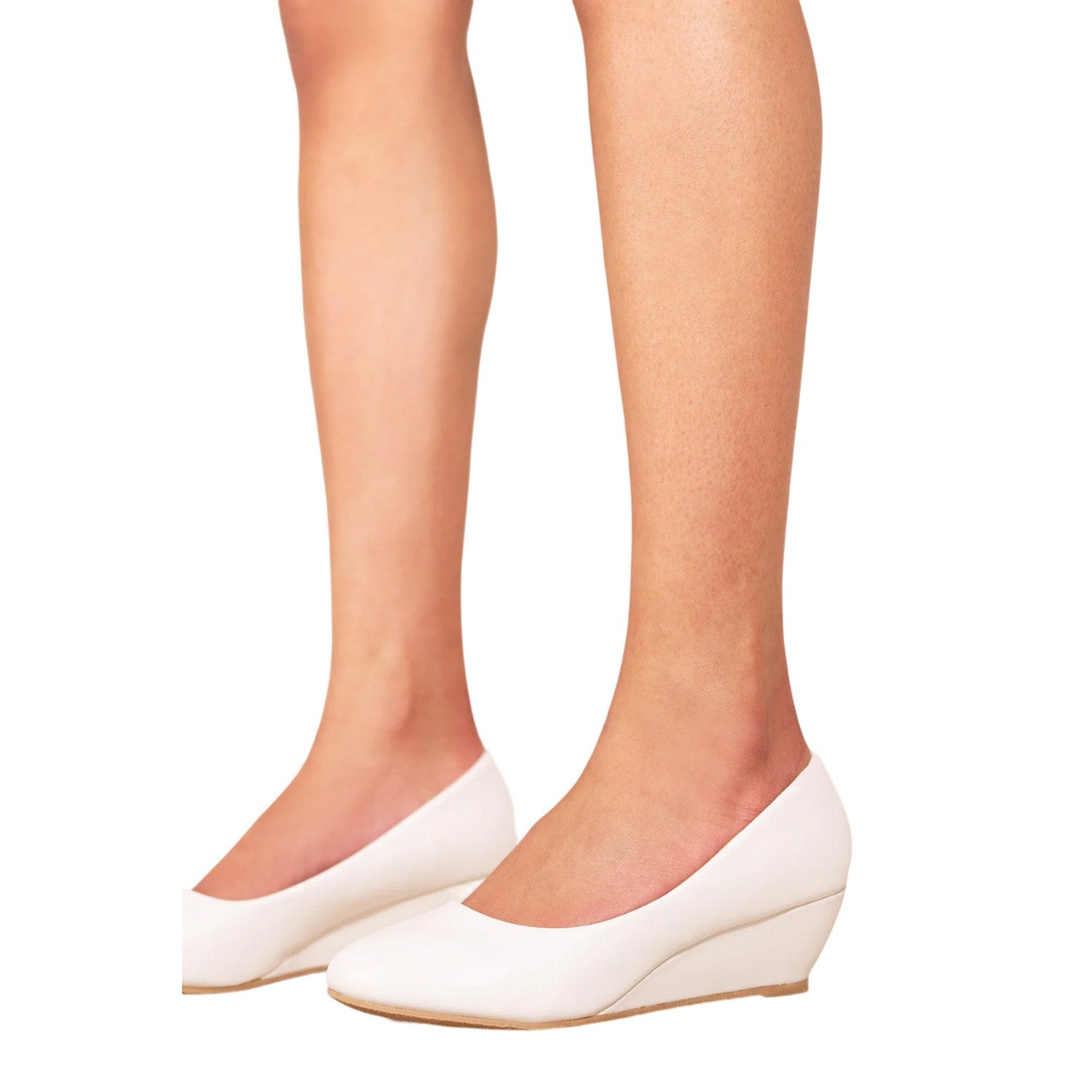 White - Pack Shot - Where´s That From Womens-Ladies Kieran Low Wedge Court Shoes