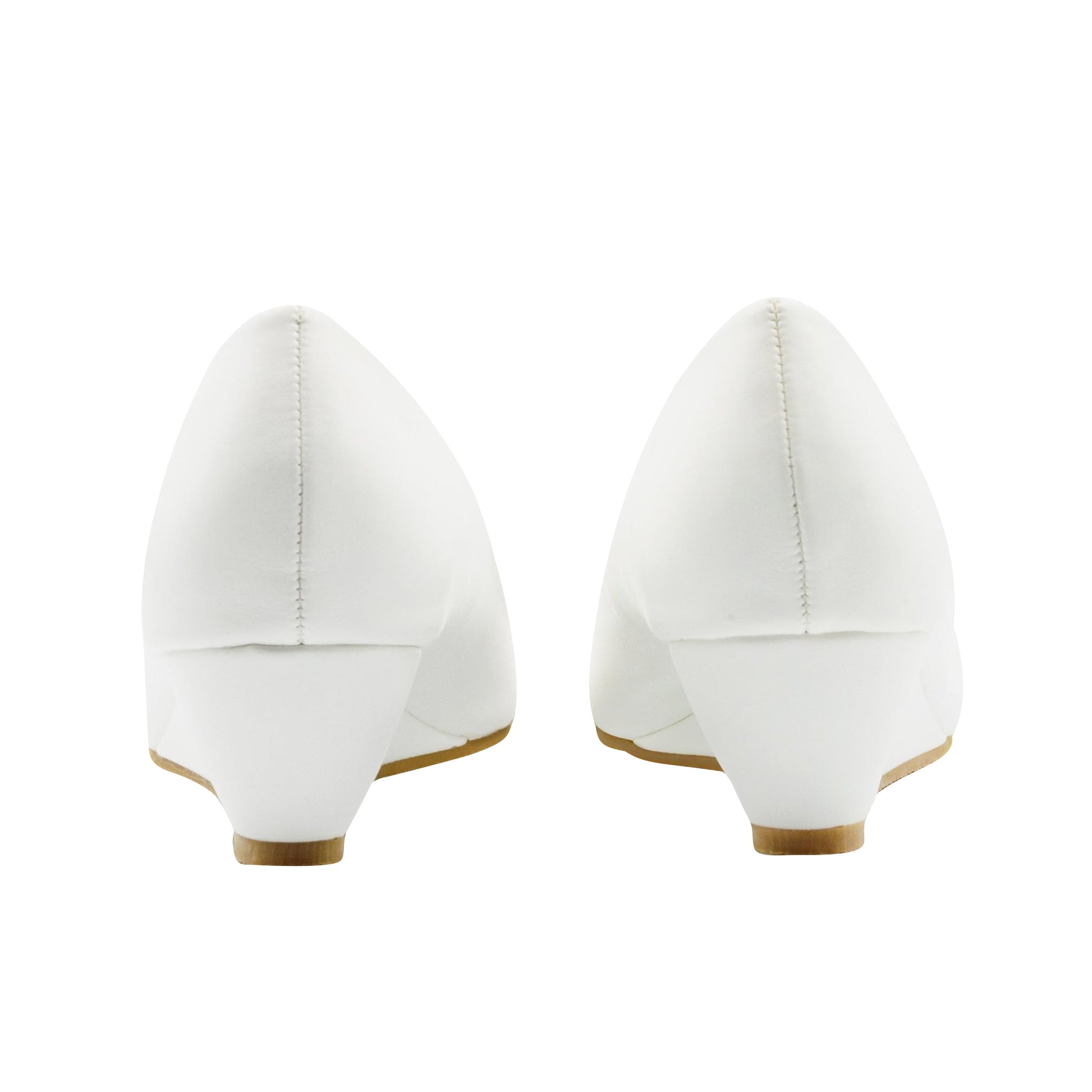 White - Back - Where´s That From Womens-Ladies Kieran Low Wedge Court Shoes