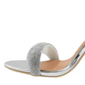 Silver - Side - Where´s That From Womens-Ladies Sabra Diamante High Stiletto Heel Sandals