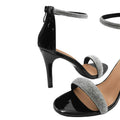 Black - Back - Where´s That From Womens-Ladies Sabra Diamante High Stiletto Heel Sandals