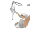 Silver - Back - Where´s That From Womens-Ladies Sabra Diamante High Stiletto Heel Sandals