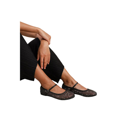 Black - Back - Where´s That From Womens-Ladies Tennessee Diamante Mesh Wide Pumps
