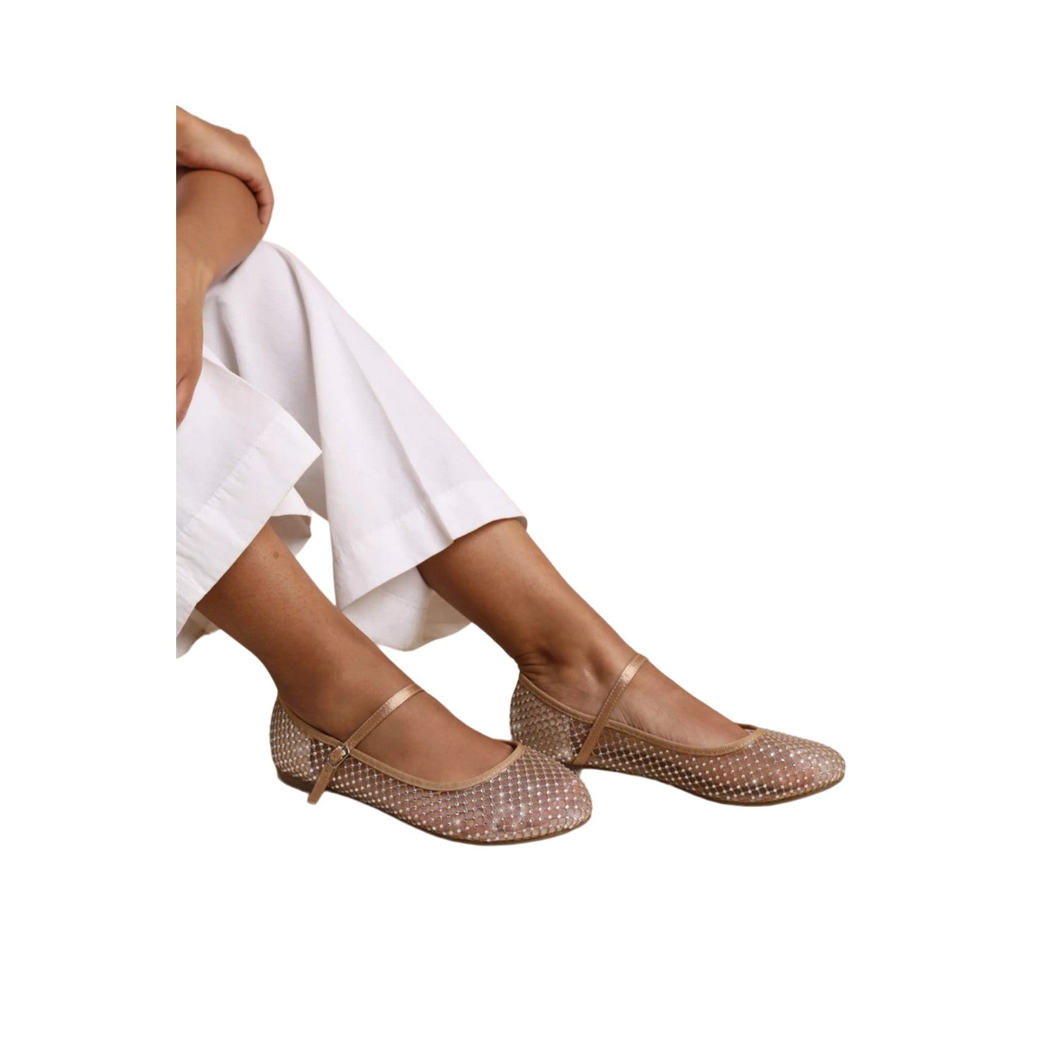 Nude - Back - Where´s That From Womens-Ladies Tennessee Diamante Mesh Wide Pumps