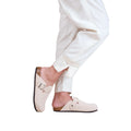 Cream - Back - Where´s That From Womens-Ladies Palm Nubuck Closed Toe Buckle Detail Flat Sandals