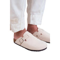 Cream - Side - Where´s That From Womens-Ladies Palm Nubuck Closed Toe Buckle Detail Flat Sandals