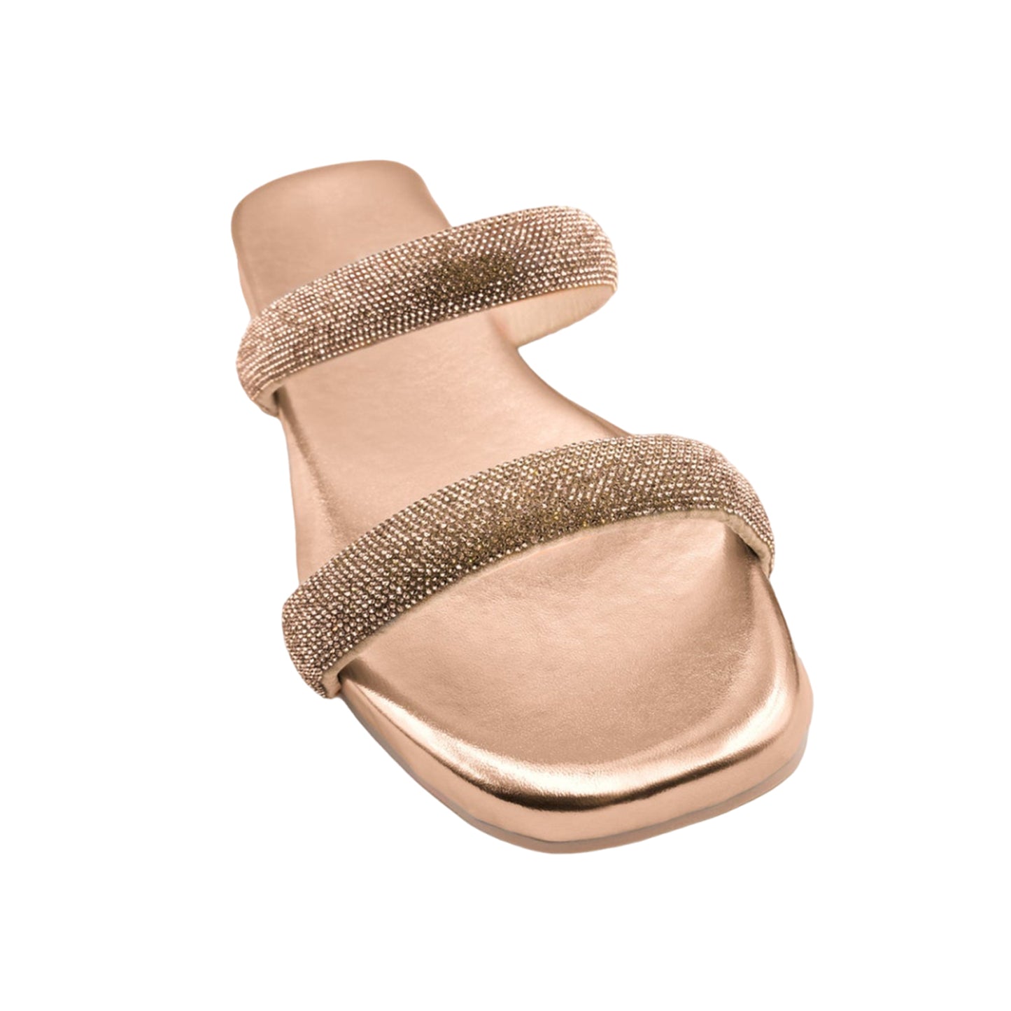 Silver - Front - Where´s That From Womens-Ladies Yakirah Diamante Faux Leather Flatform Sliders