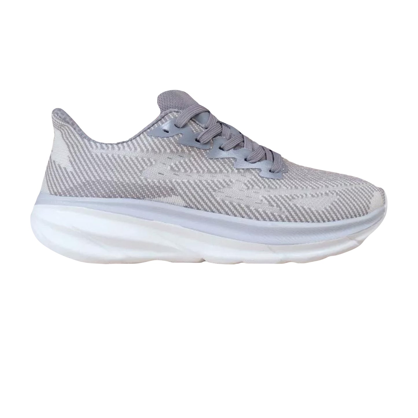 White-Grey - Front - Where´s That From Womens-Ladies Track Mesh Lace Up Gym Trainers