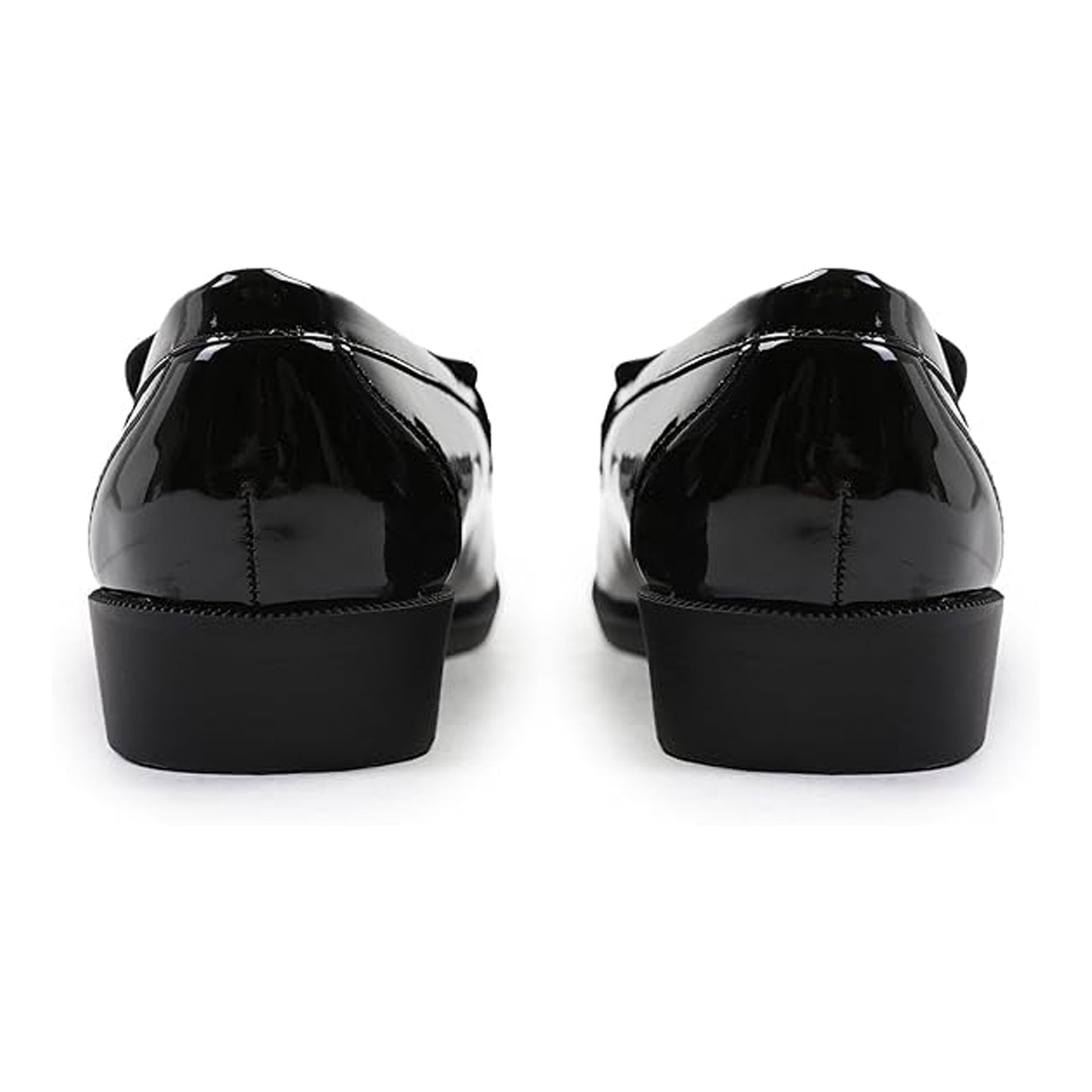 Black - Side - Where´s That From Womens-Ladies Houston Patent Leather Slip-on Wide Loafers