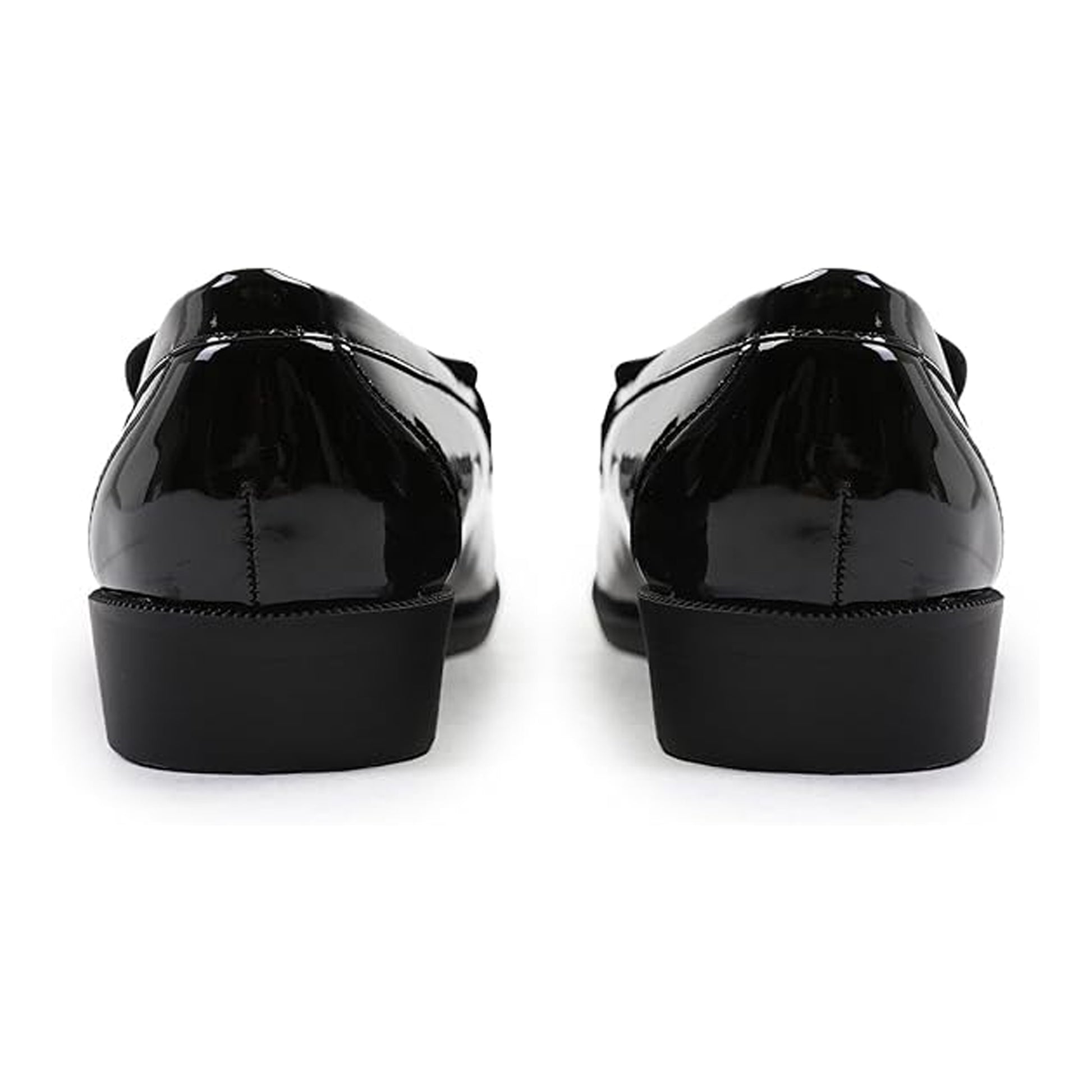 Black - Side - Where´s That From Womens-Ladies Houston Patent Leather Slip-on Wide Loafers