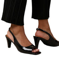 Black - Lifestyle - Where´s That From Womens-Ladies Square Toe Mid Heel High Heels
