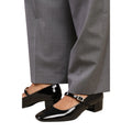 Black - Back - Where´s That From Womens-Ladies Oslo Square Toe Wide Low Block Heel Pumps