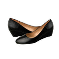 Black - Pack Shot - Where´s That From Womens-Ladies Kieran PU Wide Platform Low Wedge Court Shoes