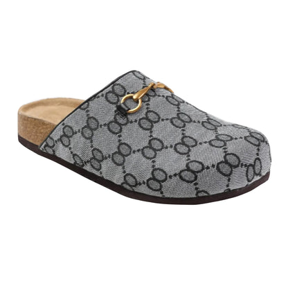 Grey - Front - Where´s That From Womens-Ladies Dublin Faux Leather Open Back Loafers