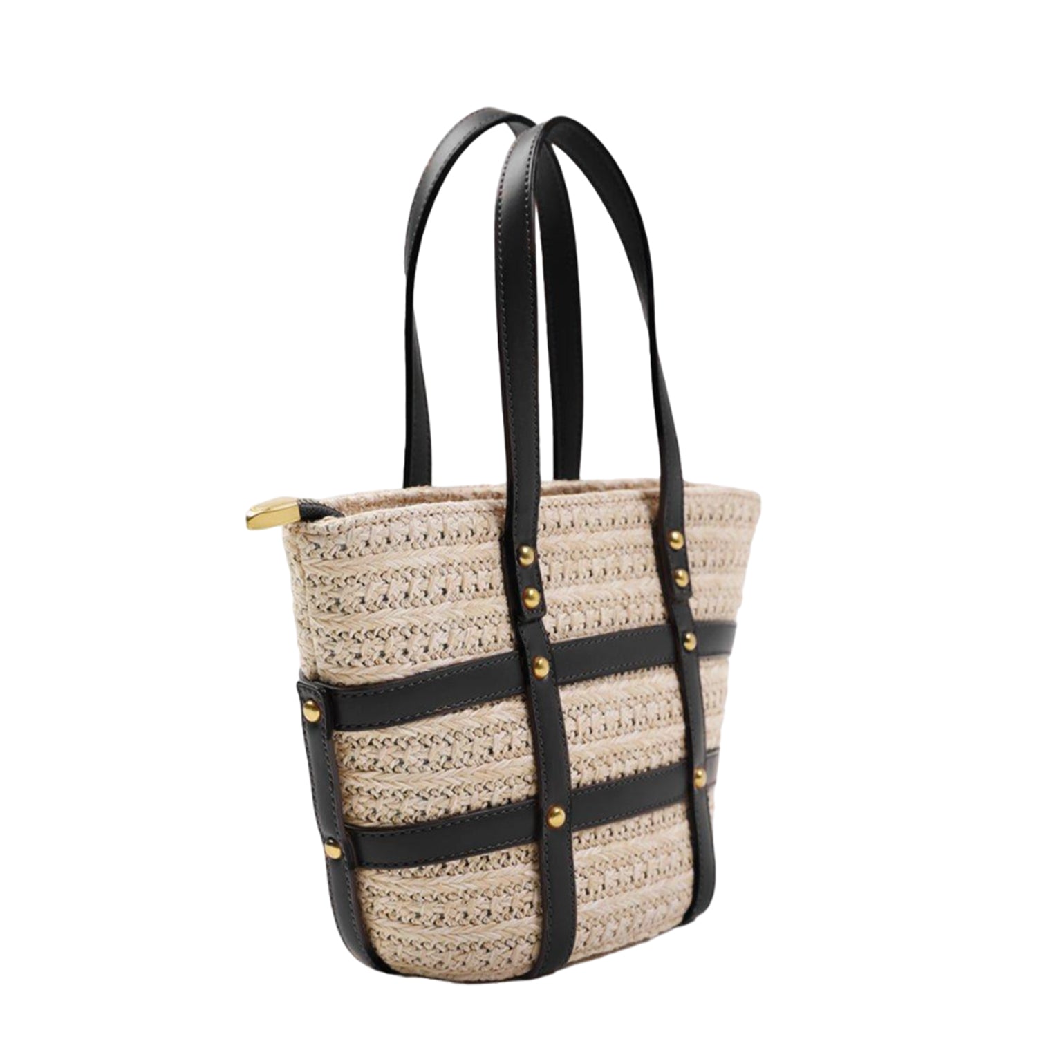 Black-Beach - Back - Where´s That From Cielo Studded Raffia Bag