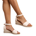 Cream - Lifestyle - Where´s That From Womens-Ladies Dusk Buckle PU Ankle Strap Wedge