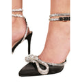 Black - Lifestyle - Where´s That From Womens-Ladies Fanen Bow Diamante Stiletto Heel High Heels