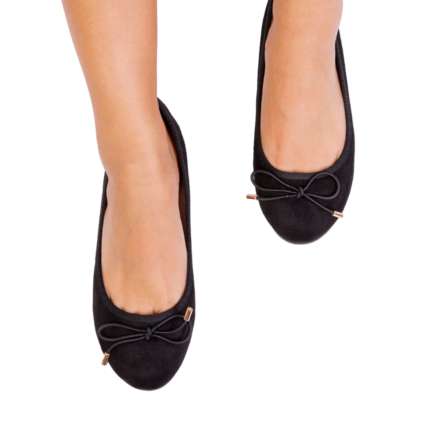 Black - Back - Where´s That From Womens-Ladies Tallula Slip-on Wide Flat Pumps
