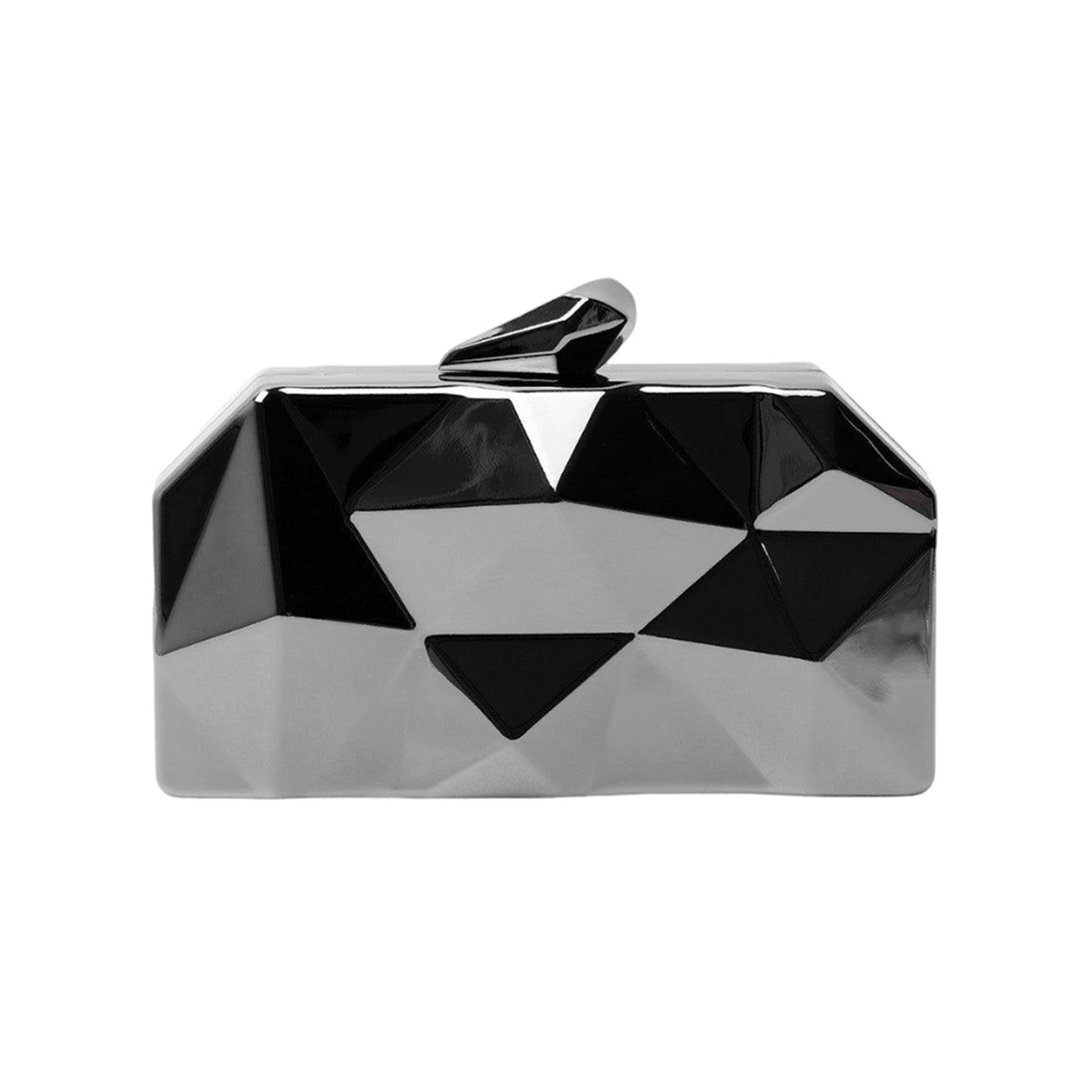 Black - Front - Where´s That From Melanie Geometric Pattern Clutch Bag