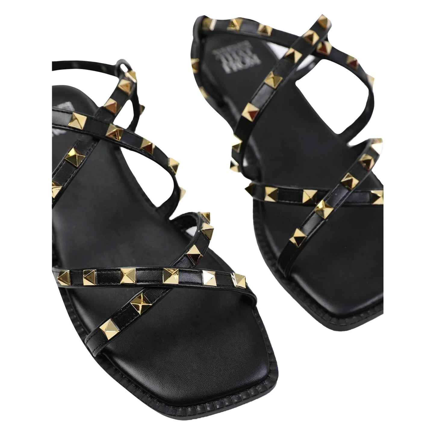 Black - Front - Where´s That From Womens-Ladies Montana Studded PU Gladiator Sandals