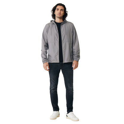 Silver Grey - Side - Iqoniq Unisex Adult Logan Recycled Polyester Lightweight Jacket