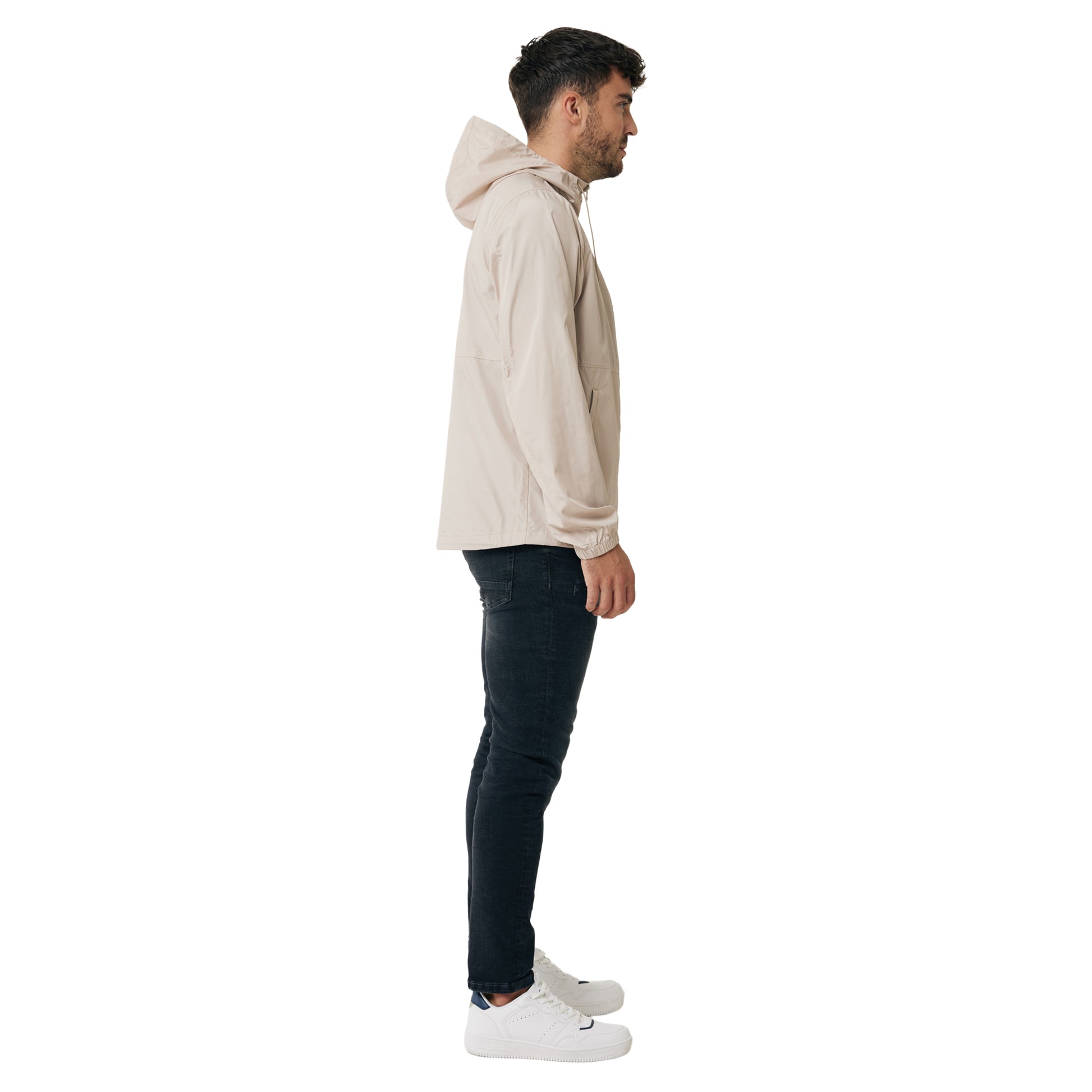 Beige - Side - Iqoniq Unisex Adult Logan Recycled Polyester Lightweight Jacket