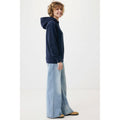 Navy - Close up - Iqoniq Unisex Adult Yengo Recycled Cotton Side Pocket Hoodie
