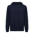 Navy - Front - Iqoniq Unisex Adult Yengo Recycled Cotton Side Pocket Hoodie