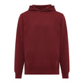 Burgundy - Back - Iqoniq Unisex Adult Yengo Recycled Cotton Side Pocket Hoodie