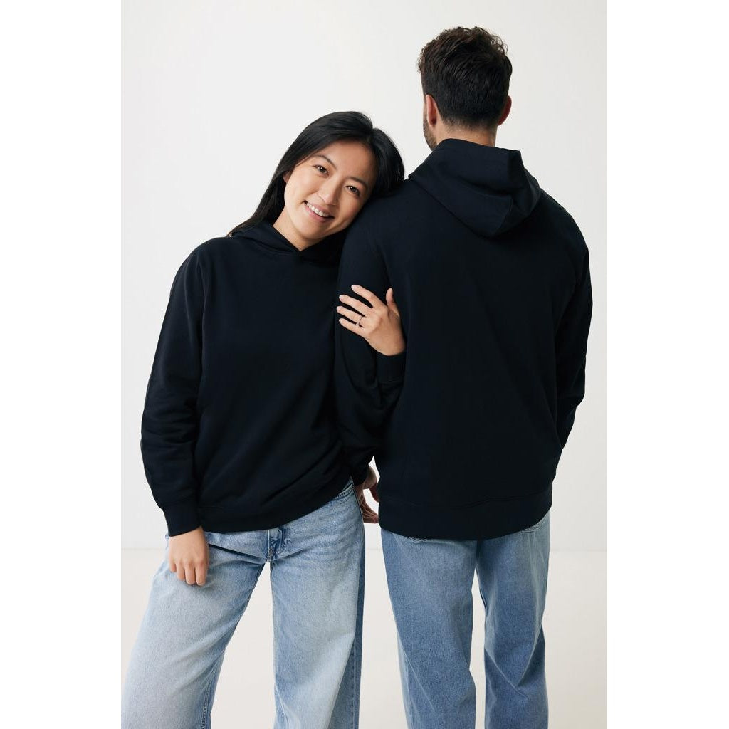 Black - Pack Shot - Iqoniq Unisex Adult Yengo Recycled Cotton Side Pocket Hoodie