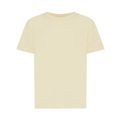 Cream Yellow - Front - Iqoniq Childrens-Kids Koli Recycled Cotton Lightweight T-Shirt