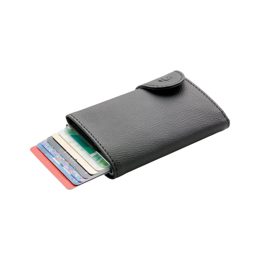 Black - Front - C-Secure RFID Wallet and Card Holder Set