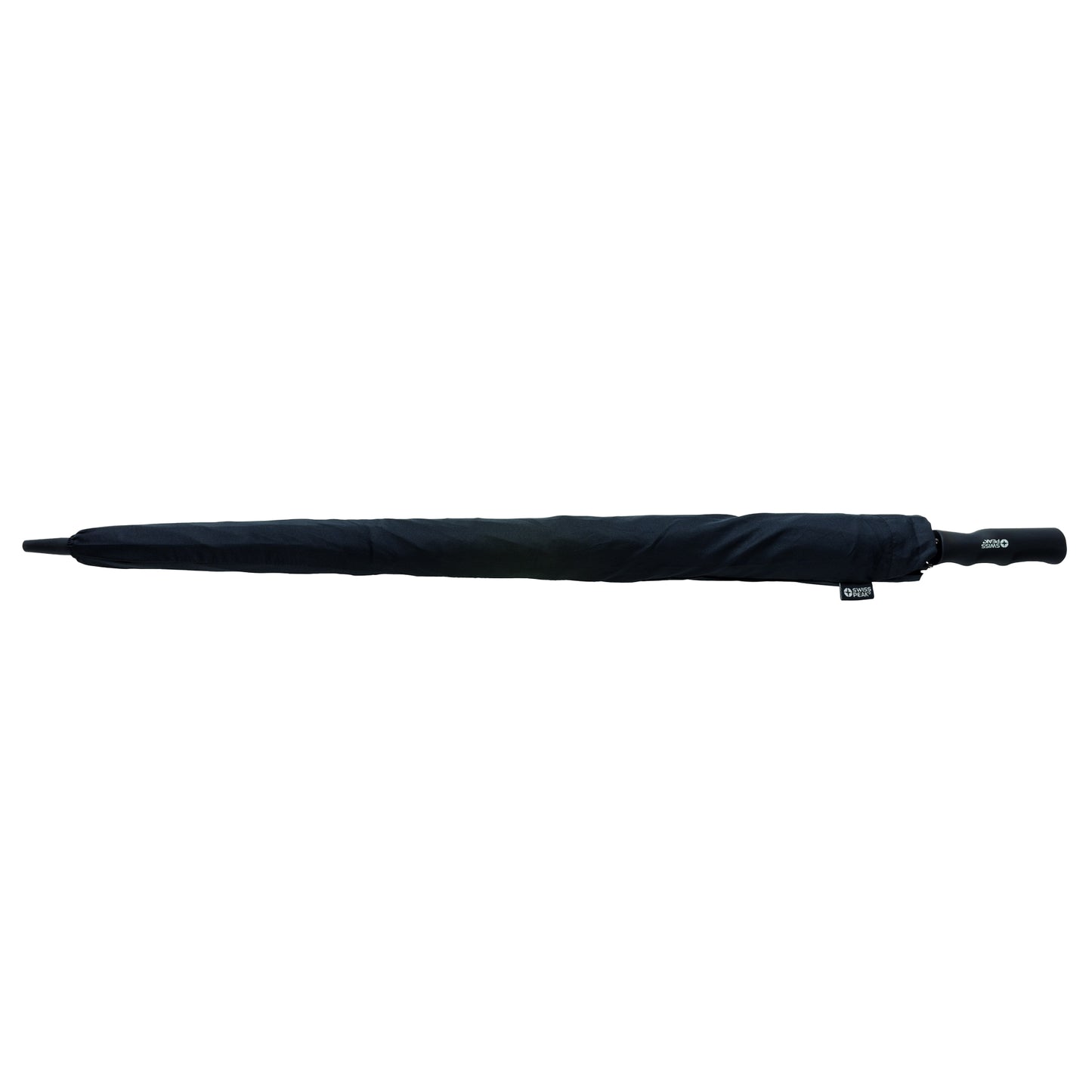 Black - Side - Swiss Peak Tornado Aware Stick Umbrella