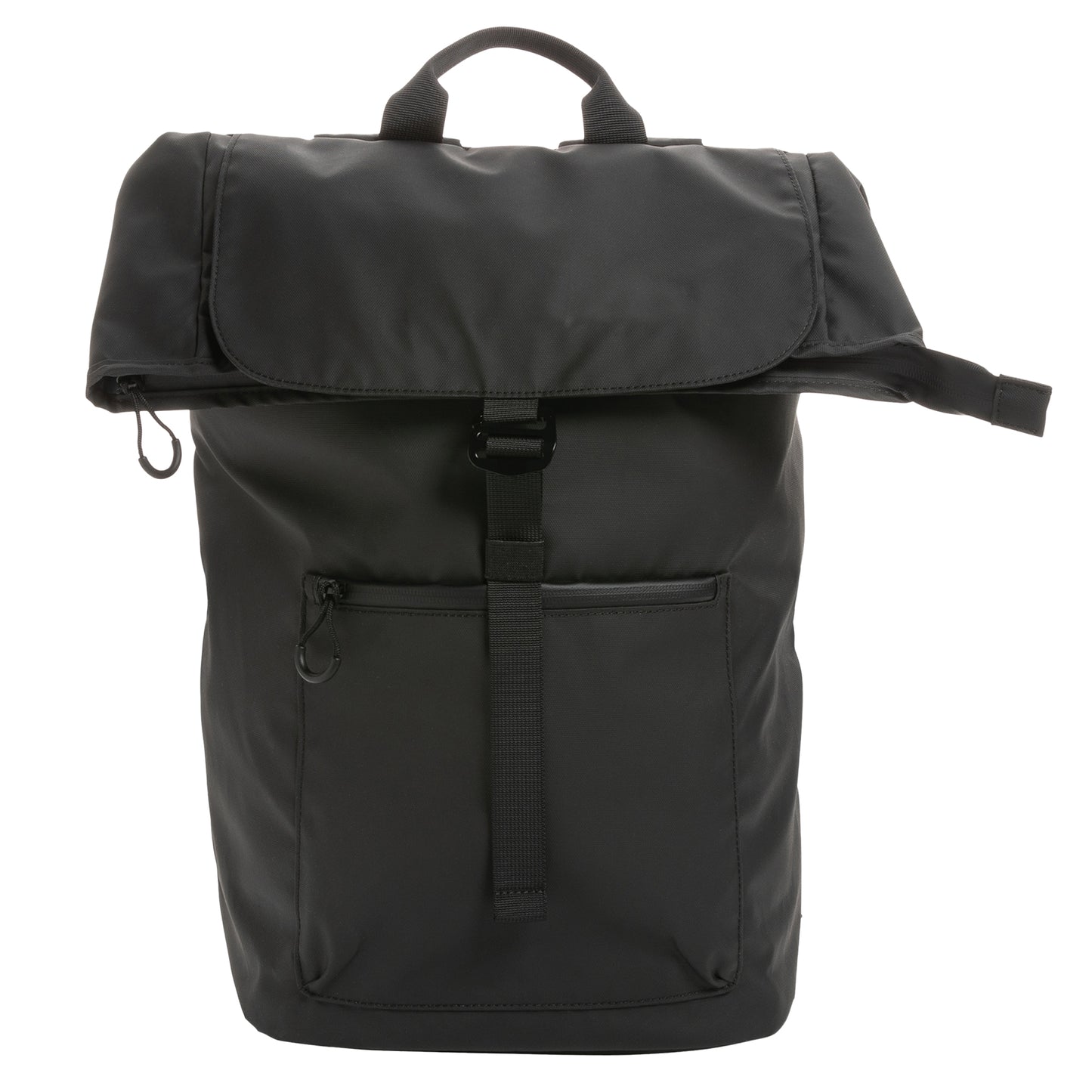 Black - Front - XD Collection Impact Aware Flap Top RPET Water Resistant Laptop Backpack