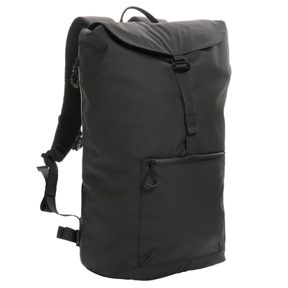 Black - Side - XD Collection Impact Aware Flap Top RPET Water Resistant Laptop Backpack