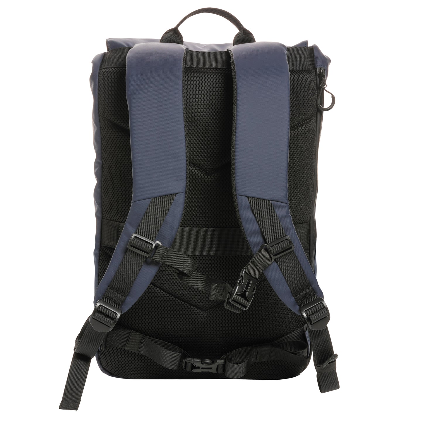 Navy - Back - XD Collection Impact Aware Flap Top RPET Water Resistant Laptop Backpack
