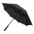 Black - Front - Swiss Peak Tornado Storm Aware Folding Umbrella